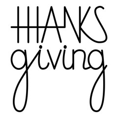 Thanksgiving Day Hand drawn lettering text