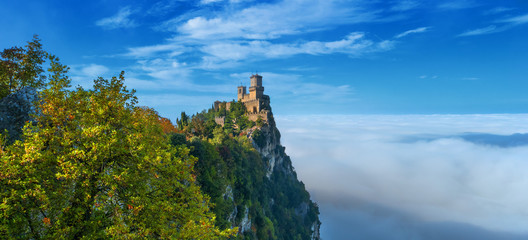 Rocca della Guaita, the most ancient fortress of San Marino, Italy