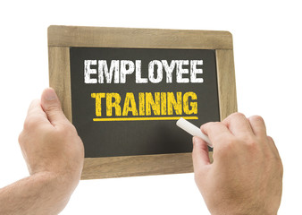 Employee Training / Hand write on chalkboard