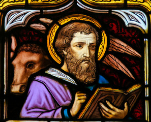 Stained Glass of the Saint Luke the Evangelist