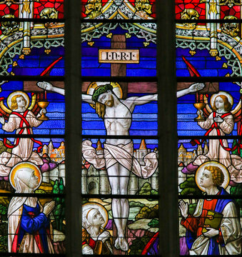 Jesus on the Cross - Stained Glass