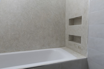 Bath tub in modern bath room interior