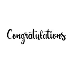 Congratulations handwritten ink lettering