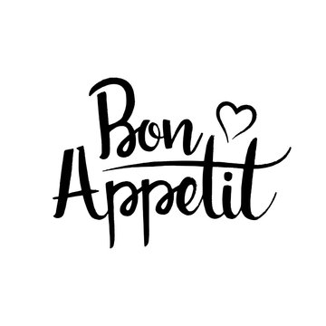 Bon Appetit handwritten lettering