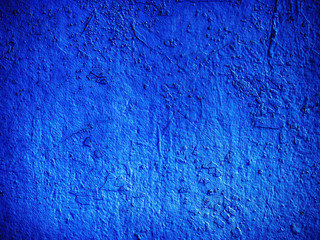 Grunge blue painted wall texture background