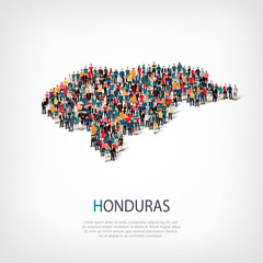 people map country Honduras vector