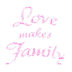 Family word cloud concept