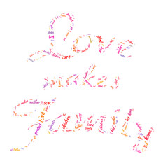 Family word cloud concept