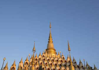 Buddhist architecture Wat Manee Praison Temple in Mae Sot district, Tak, Thailand