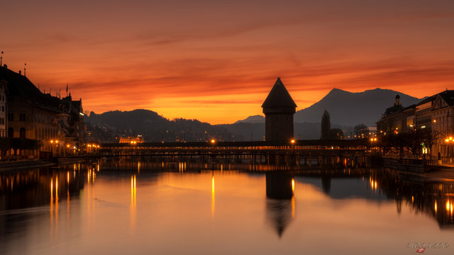 Luzern bei Sonnenaufgang