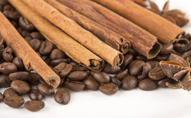 coffee, star anise and cinnamon