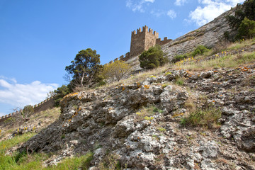 Fototapeta na wymiar Sudak. Genoese fortress