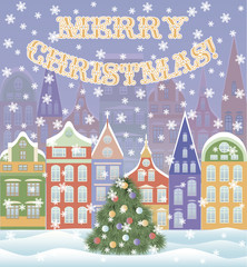 Merry Christmas holiday background, vector illustration