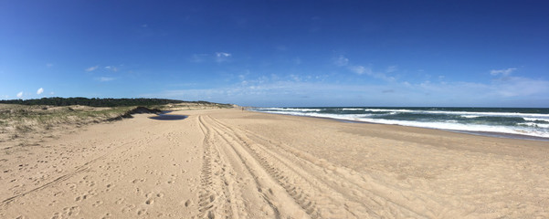 Uruguay, Rocha, Cabo Polonio Village in National Park. No electr