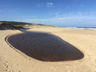 Uruguay, Rocha, Cabo Polonio Village in National Park. No electr