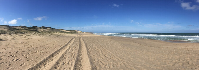 Uruguay, Rocha, Cabo Polonio Village in National Park. No electr