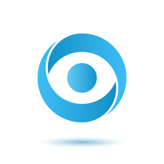 Opened eye logo, media agency concept