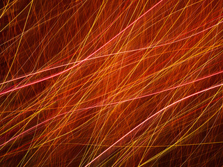 Fototapeta premium Fiery glowing curves in space fractal