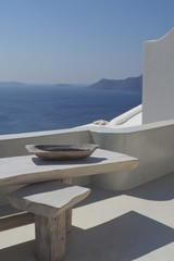 Santorini Tisch mit Schale