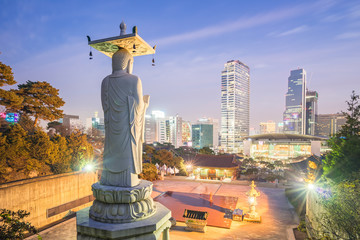 Bongeunsa Temple in the Gangnam District of Seoul, Korea © orpheus26