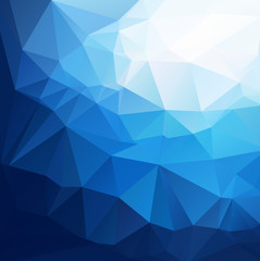 Blue Polygonal Mosaic Background, Creative Design Templates