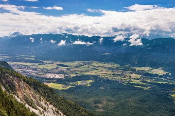 Fototapeta premium View of valley near Villach, Austria