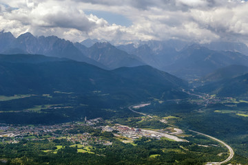 Fototapeta premium View of valley near Villach, Austria