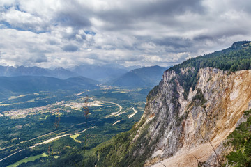 Fototapeta na wymiar View of valley near Villach, Austria