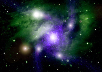 galaxy in a free space