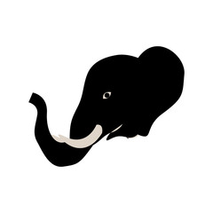 Elephant icon. Animal and nature theme. Silhouette and isolated design. Vector illustration
