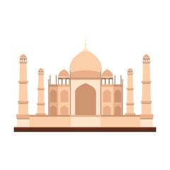 taj mahal india iconic building over white background. vector illustration