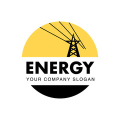 Energy company flat round logo