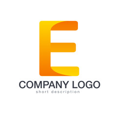 Letter E logo icon design template elements