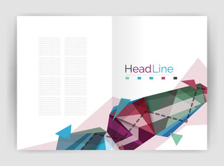 Fototapeta premium Geometric annual report business template