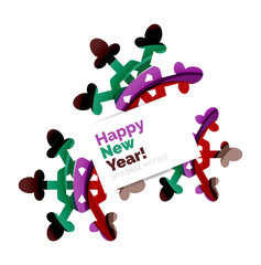 Christmas colorful geometric abstract background