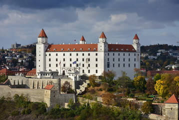 Fototapeta na wymiar Bratislava castle before the storm