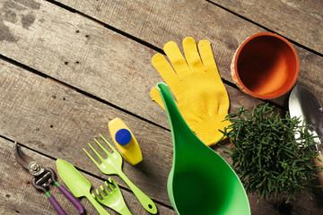 composition of garden tools