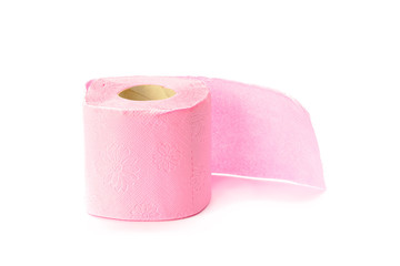 toilet paper isolated on white background