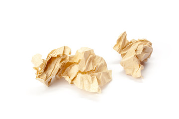 Recycled paper on white background