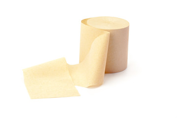 toilet paper isolated on white background