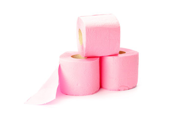 toilet paper isolated on white background