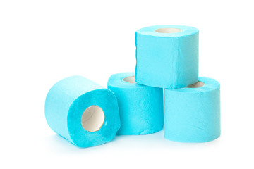 toilet paper isolated on white background