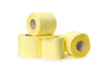 toilet paper isolated on white background