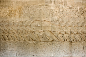 A Bas-Relief Statue of Khmer Culture