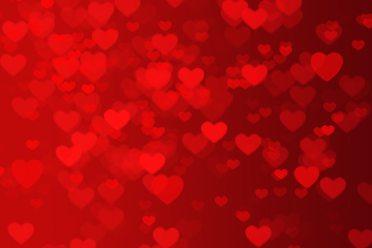 Red Valentine's day background with hearts