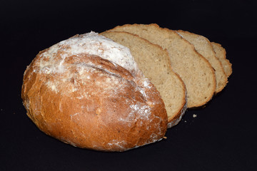  Bread Isolated on Black Background