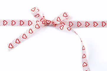 Ribbon against white background