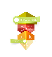 Abstract infographic geometric templates