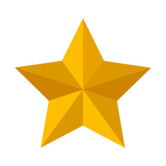 yellow star icon over white background. vector illustration