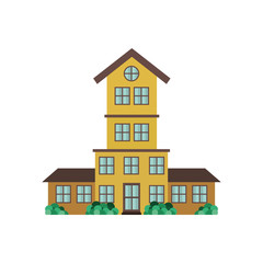 Home building icon. house architecture and real estate theme. Isolated and colorful design. Vector illustration
